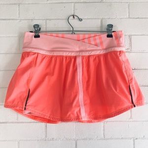 Lululemon Run: Pace Skirt in Pop Orange